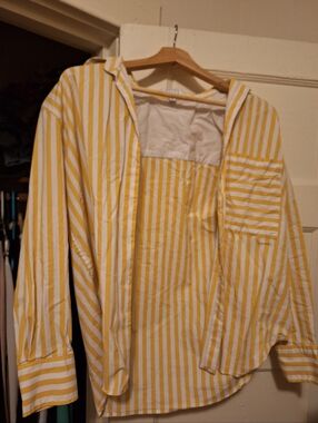 AYR Yellow and White Striped Shirt